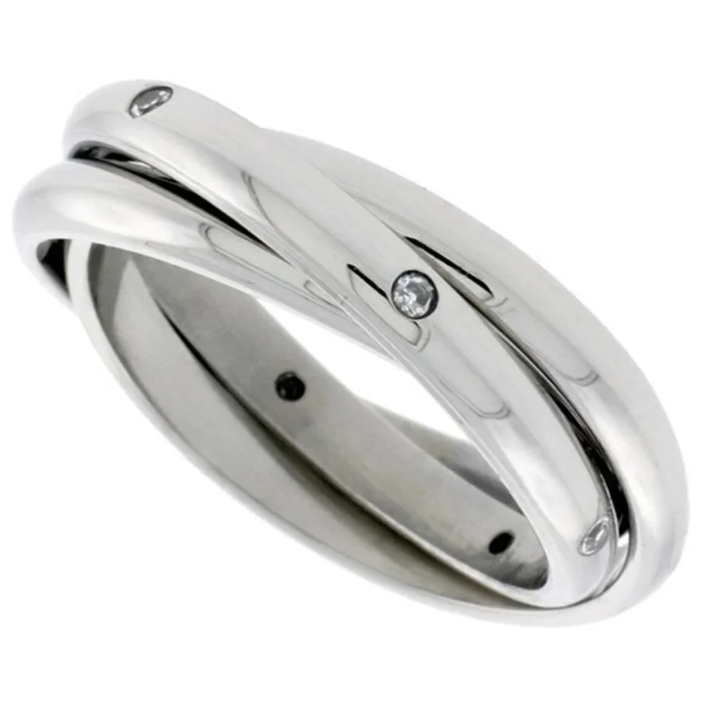 Surgical Stainless Steel CZ Rolling Ring